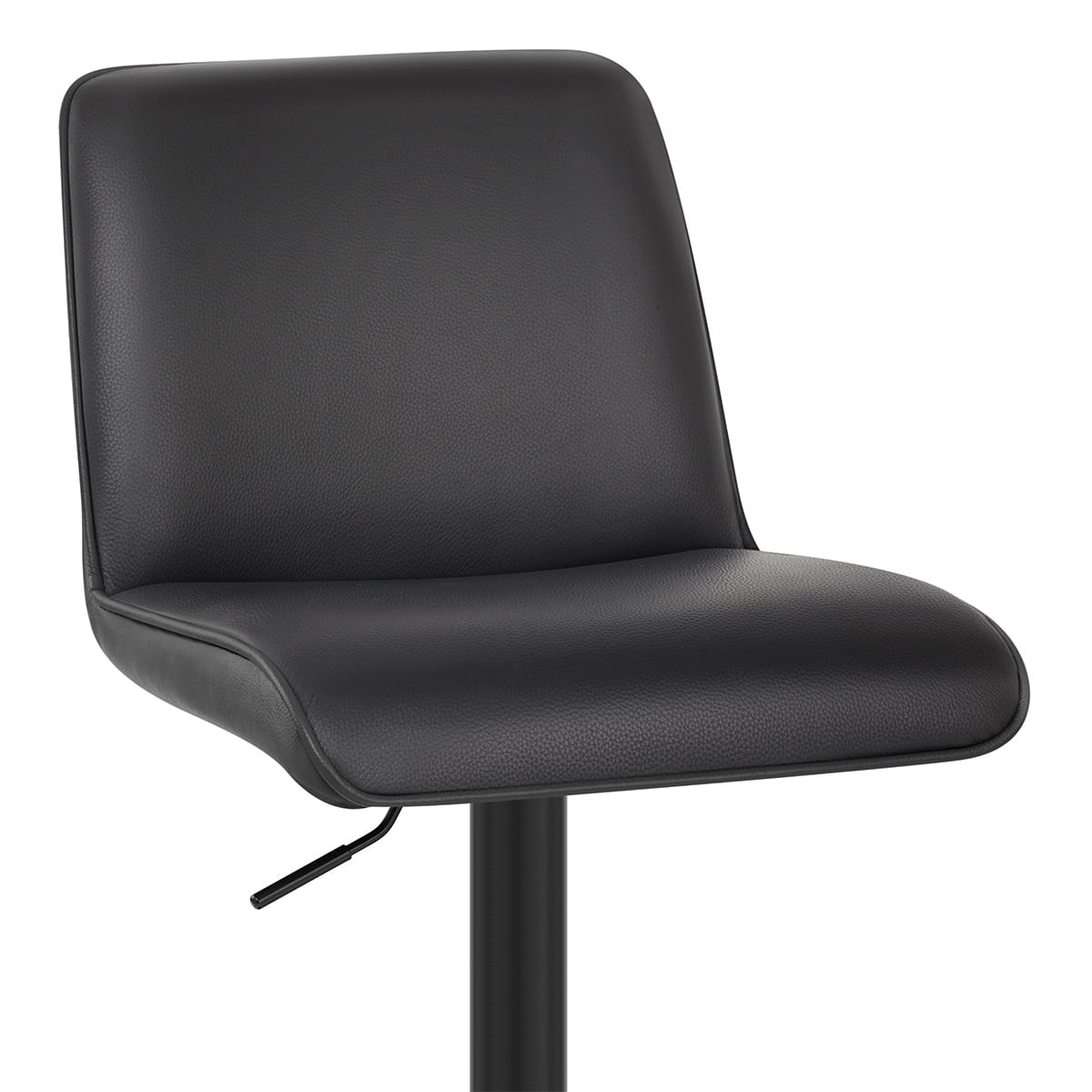 Lola Real Leather Bar Stool Black