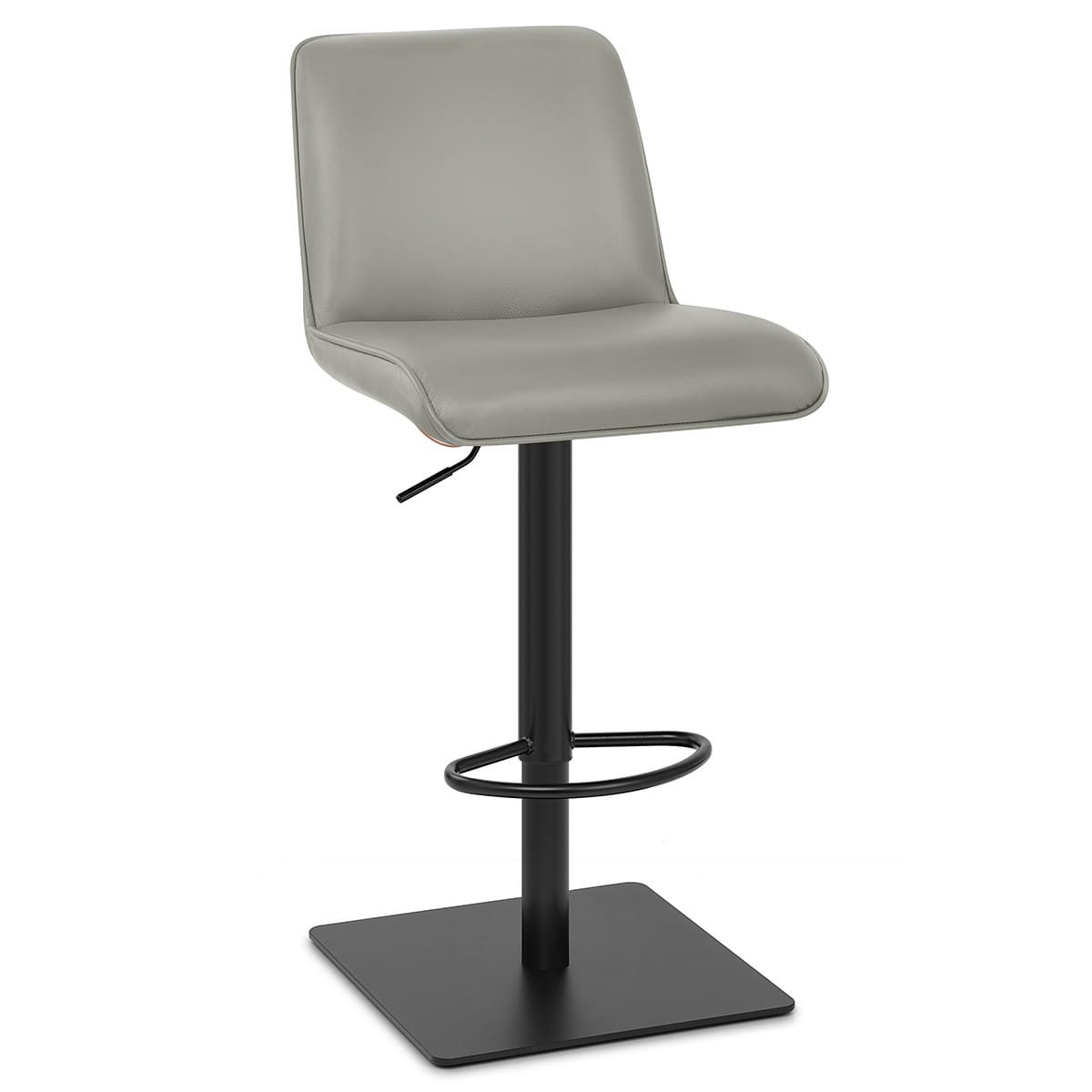 Lola Real Leather Bar Stool Grey