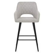 Lopez Bar Stool Grey Fabric