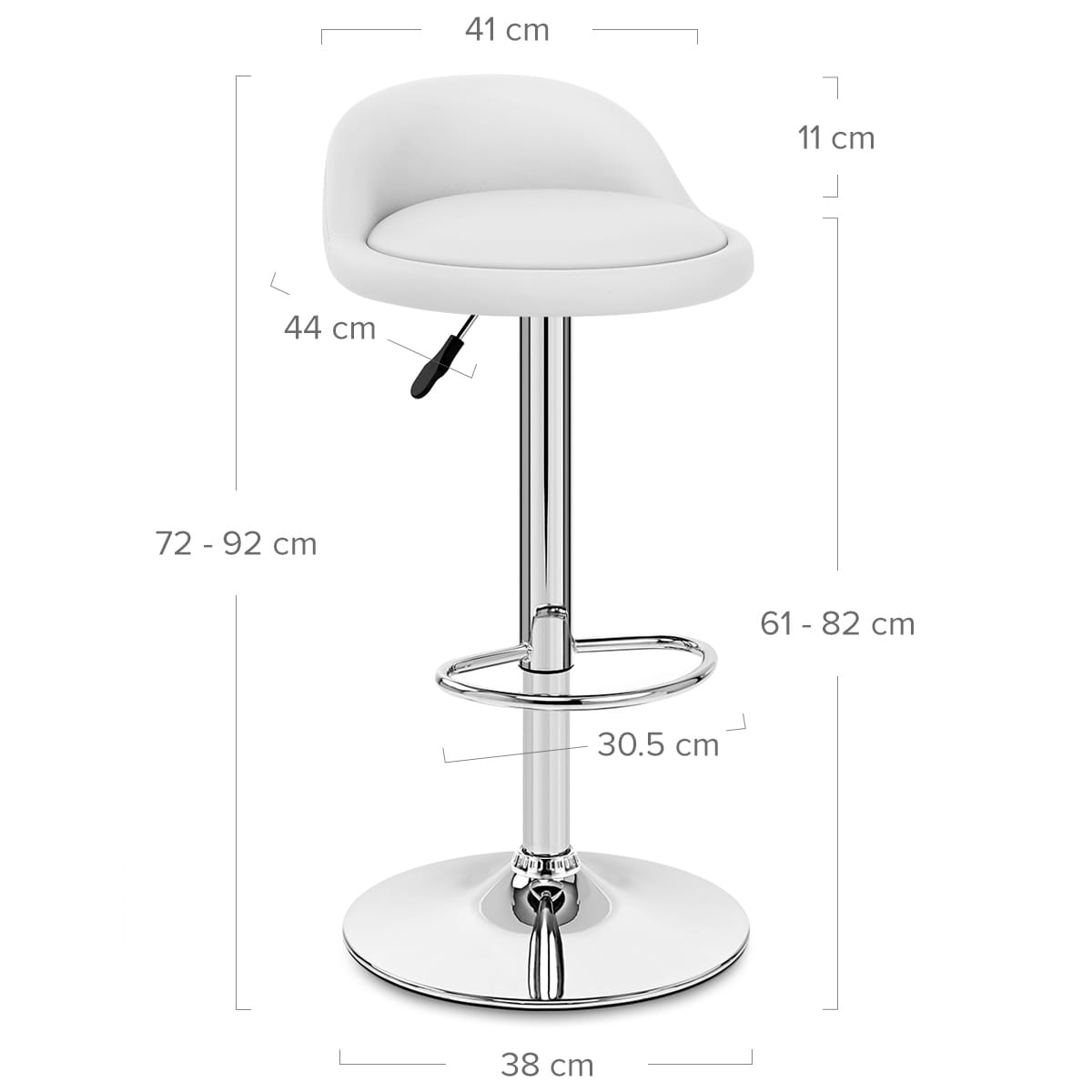 Lulu Bar Stool White