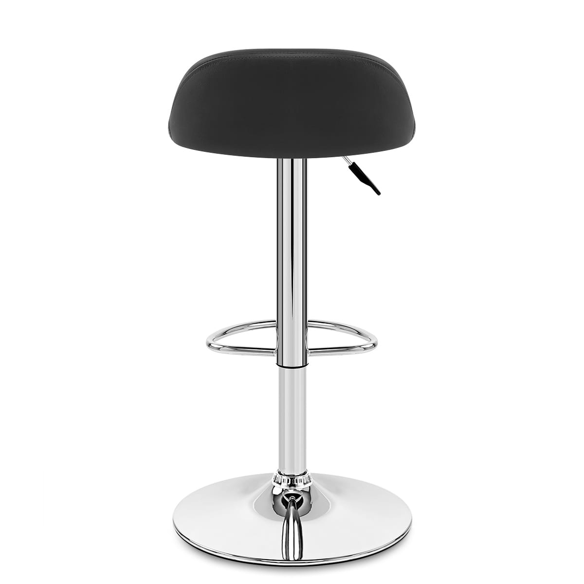 Chaise de Bar Cuir Chrome - Lulu Noir