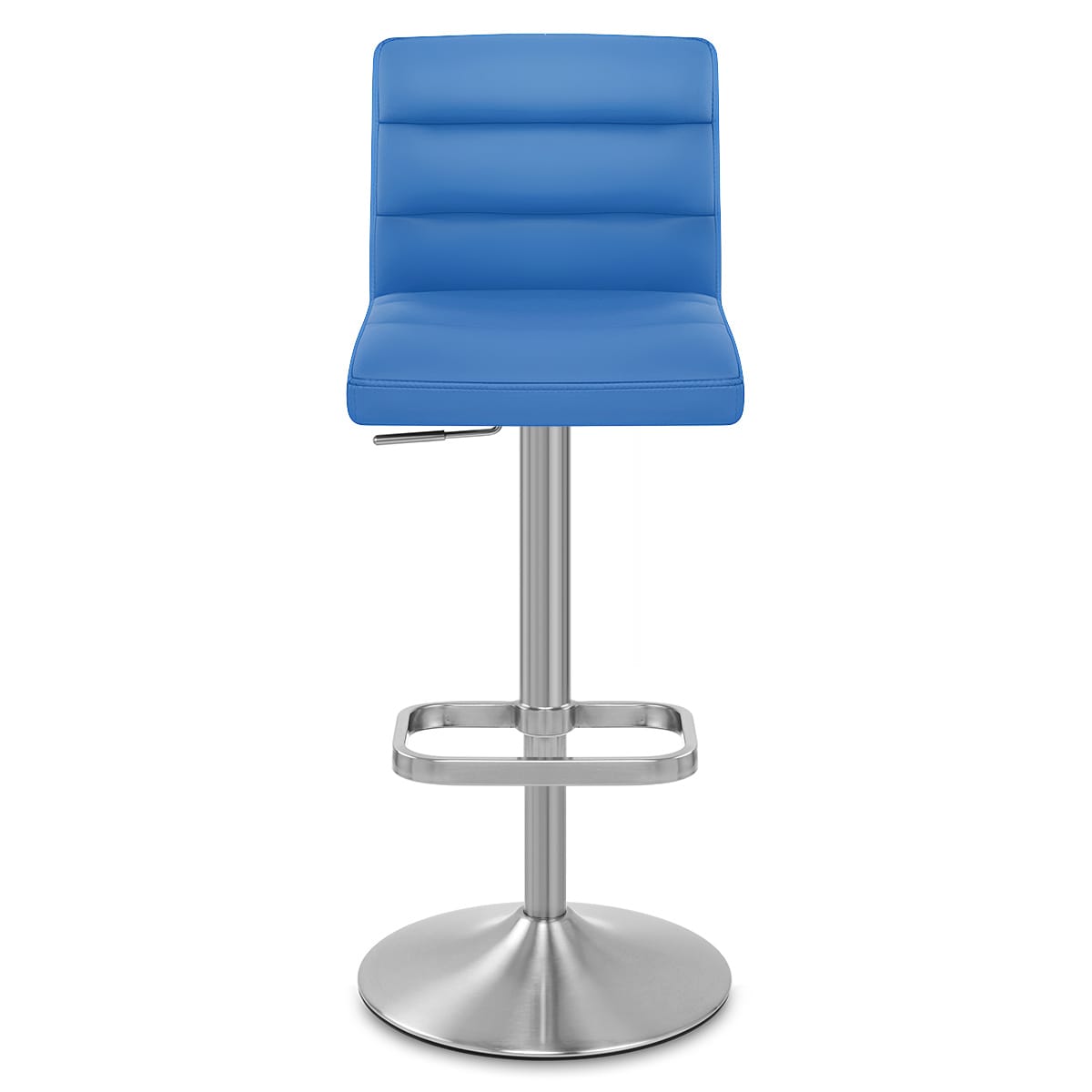Chaise de Bar Faux Cuir Chrome Brossé - Lush Bleu 