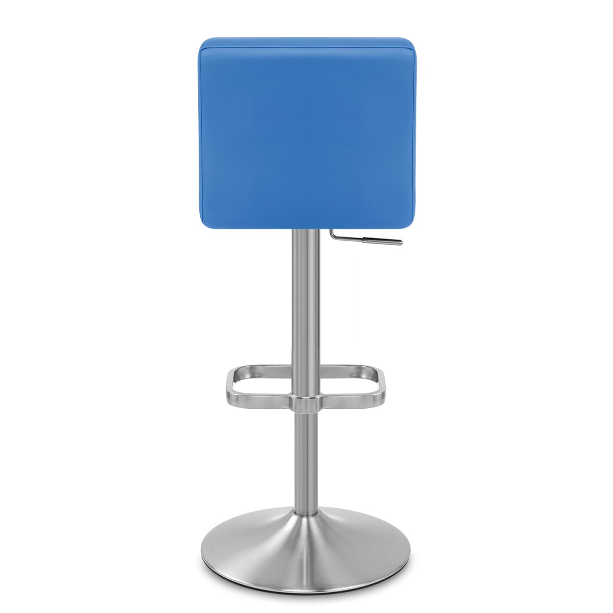 Lush Brushed Steel Bar Stool Blue