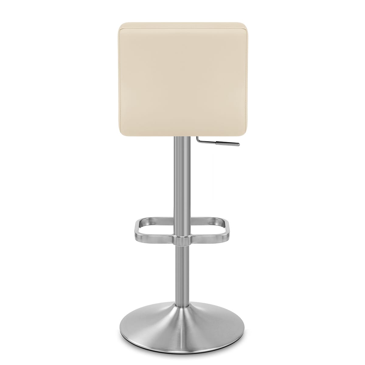 Lush Brushed Steel Bar Stool Cream