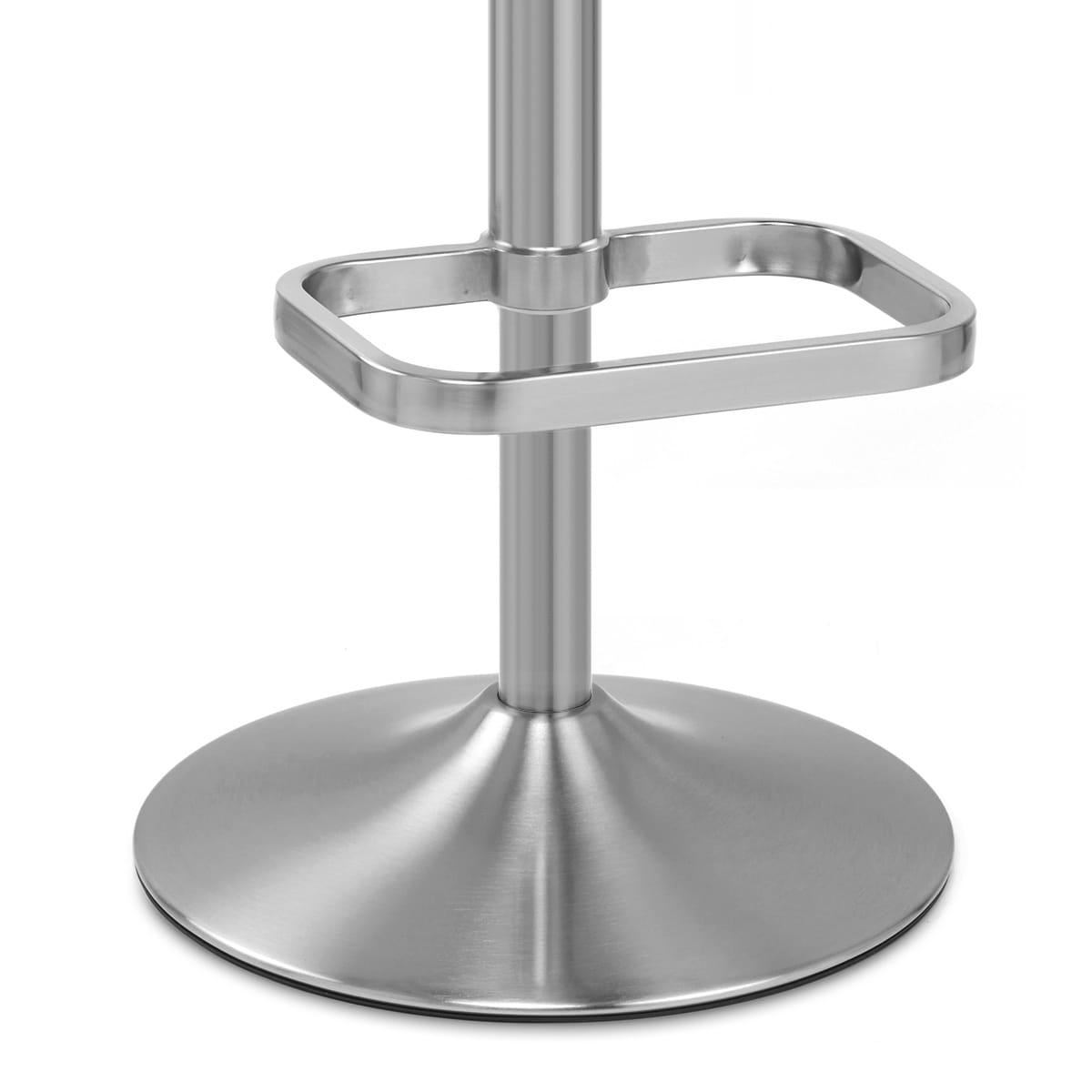 Lush Brushed Steel Bar Stool Red