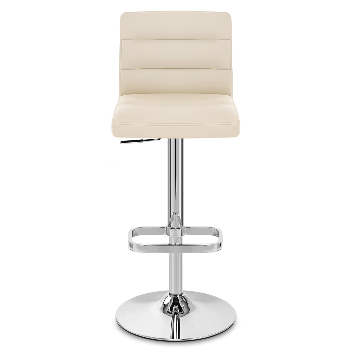 Chaise de Bar Faux Cuir Chrome - Lush Crème 