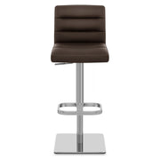 Lush Real Leather Brushed Stool Brown