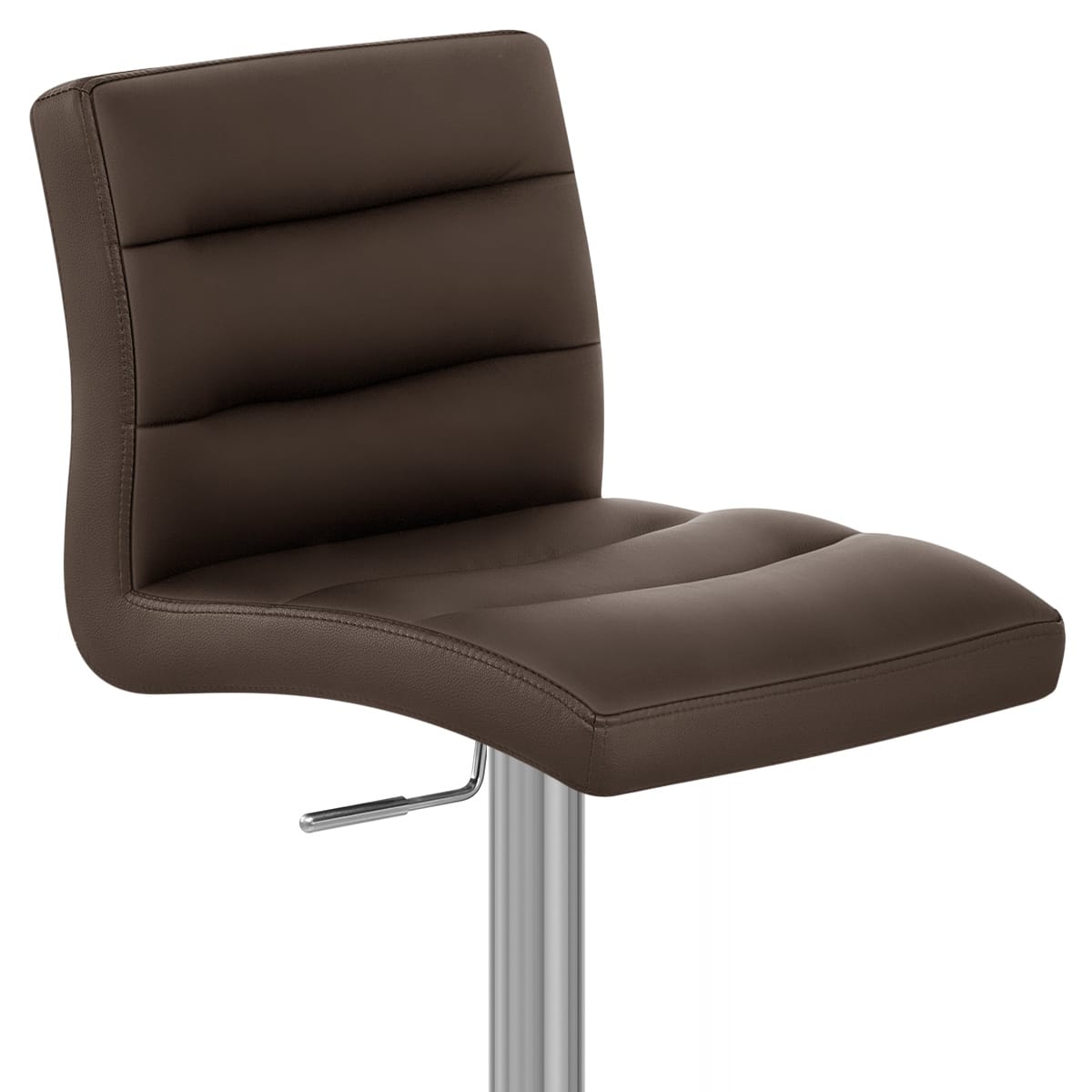 Lush Real Leather Brushed Stool Brown