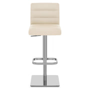 Lush Real Leather Brushed Stool Cream