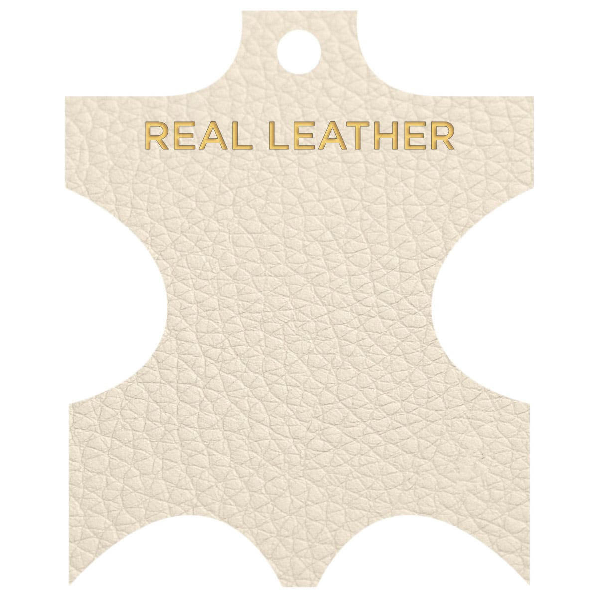 Lush Real Leather Brushed Stool Cream