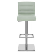 Lush Real Leather Brushed Stool Green