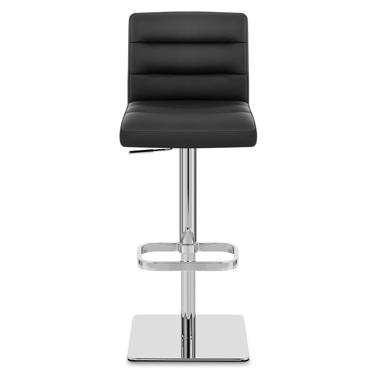 Chaise de Bar Cuir Chrome - Lush Noir 