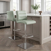 Chaise de Bar Cuir Chrome - Lush Vert 