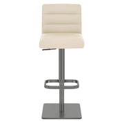 Lush Real Leather Graphite Stool Cream