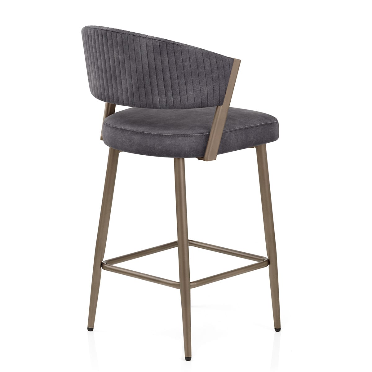 Lusso Bar Stool Charcoal Velvet