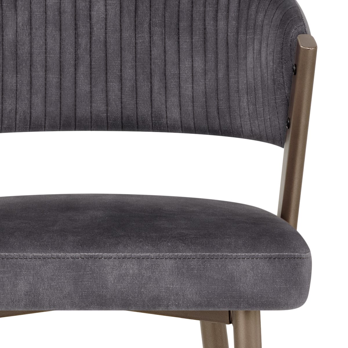 Lusso Bar Stool Charcoal Velvet