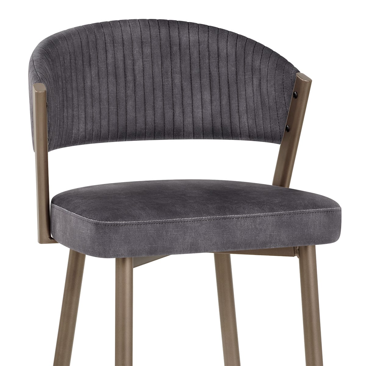 Lusso Bar Stool Charcoal Velvet