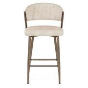 Lusso Bar Stool Cream Velvet