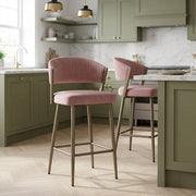 Tabouret velours - Lusso Rose 