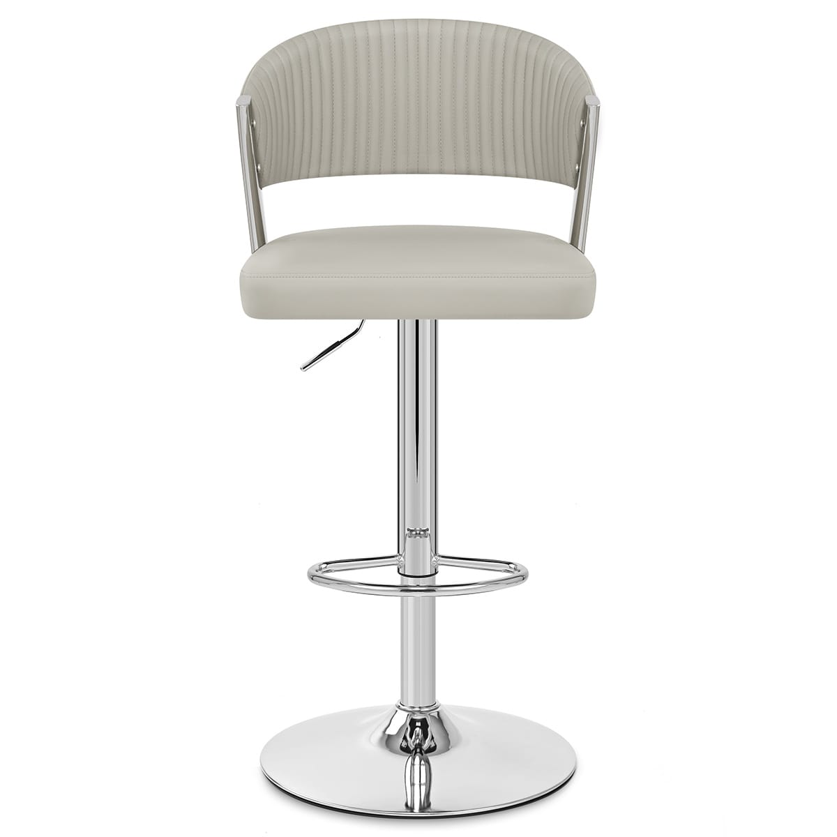 Tabouret Cuir Véritable  - Lusso Gris 