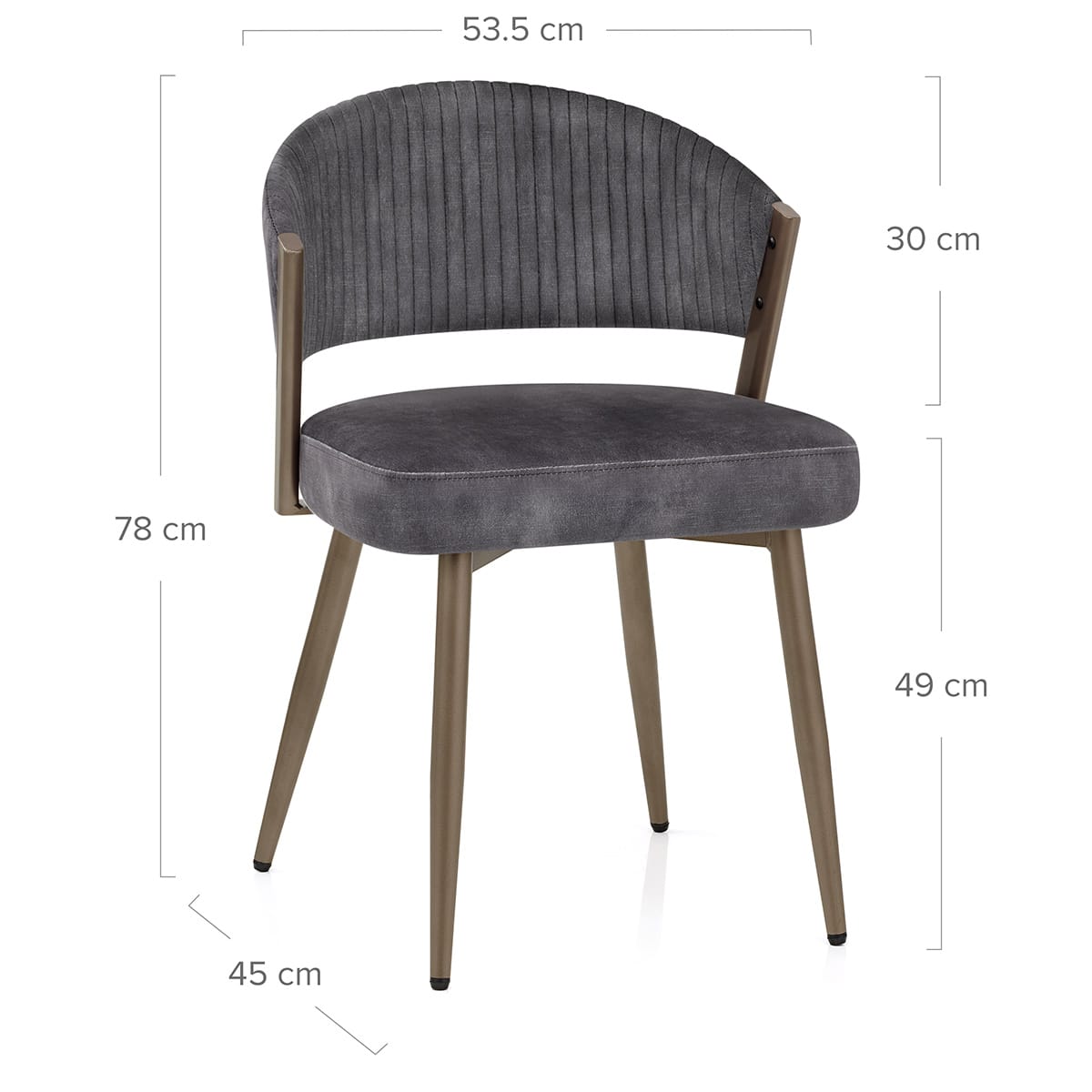 Lusso Dining Chair Charcoal Velvet
