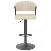 Lusso Graphite Bar Stool Cream