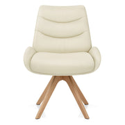 Madrid Real Leather Dining Chair Cream
