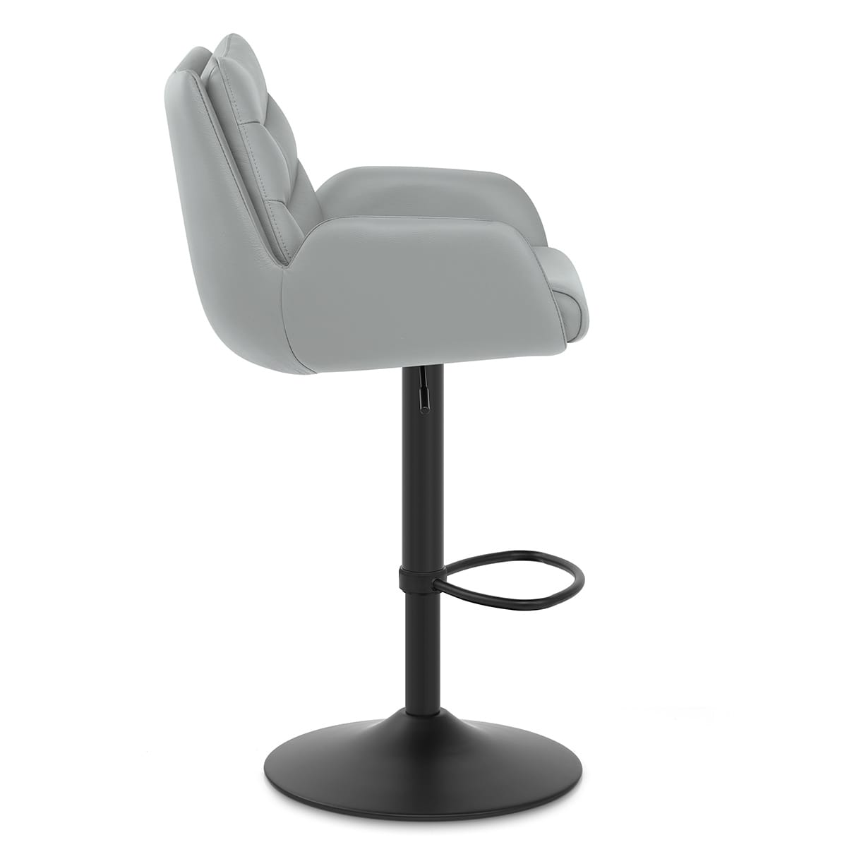 Tabouret Cuir Véritable - Madrid Gris