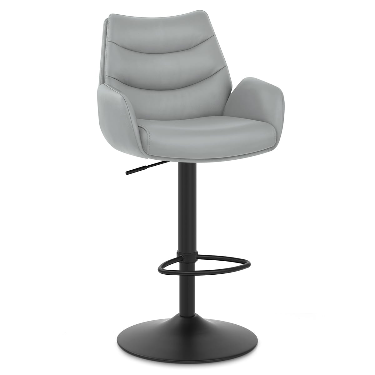 Tabouret Cuir Véritable - Madrid Gris