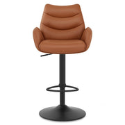 Madrid Real Leather Gas Lift Stool Tan
