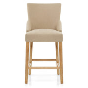 Magna Oak & Beige Fabric Bar Stool
