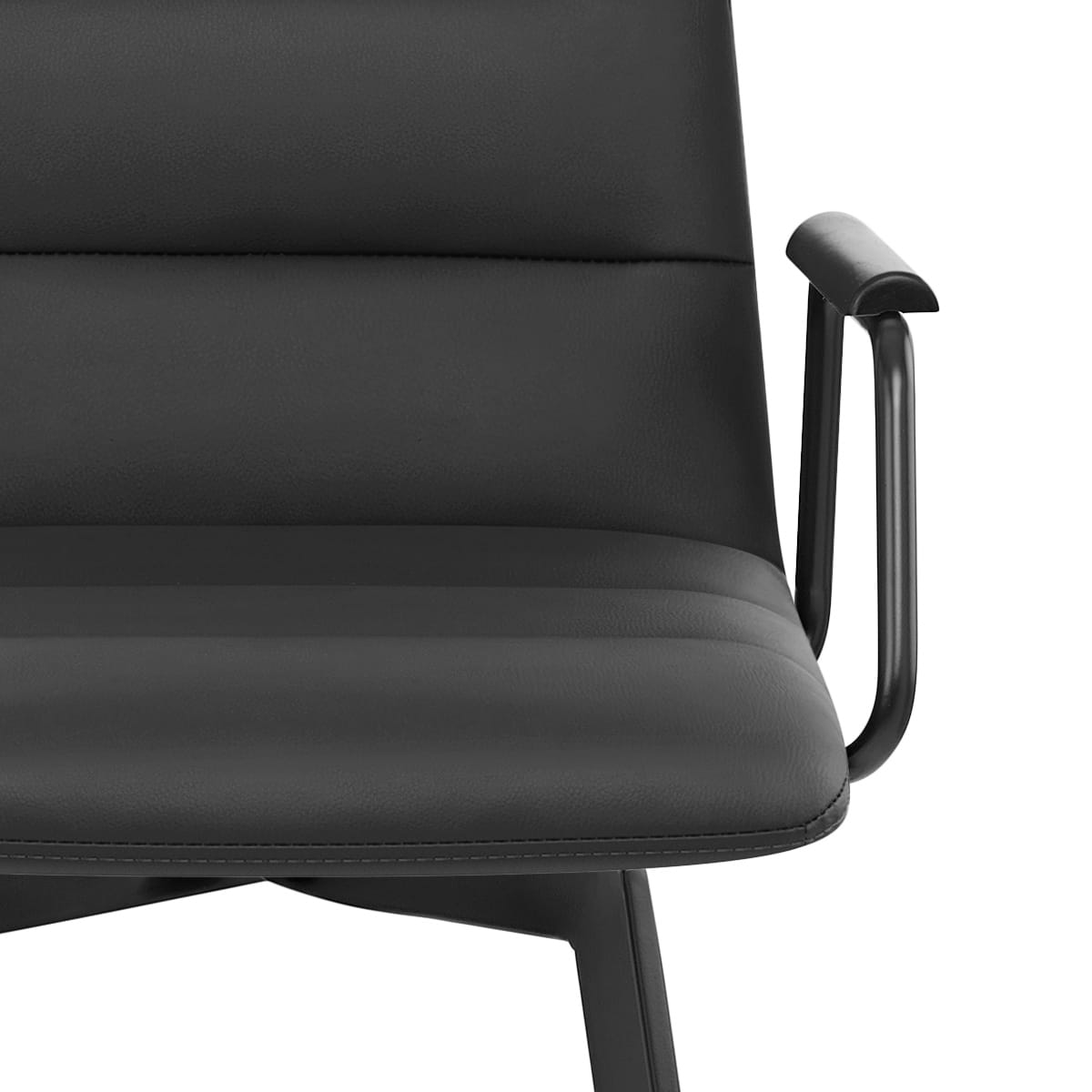 Tabouret Faux Cuir Noir - Marco Noir