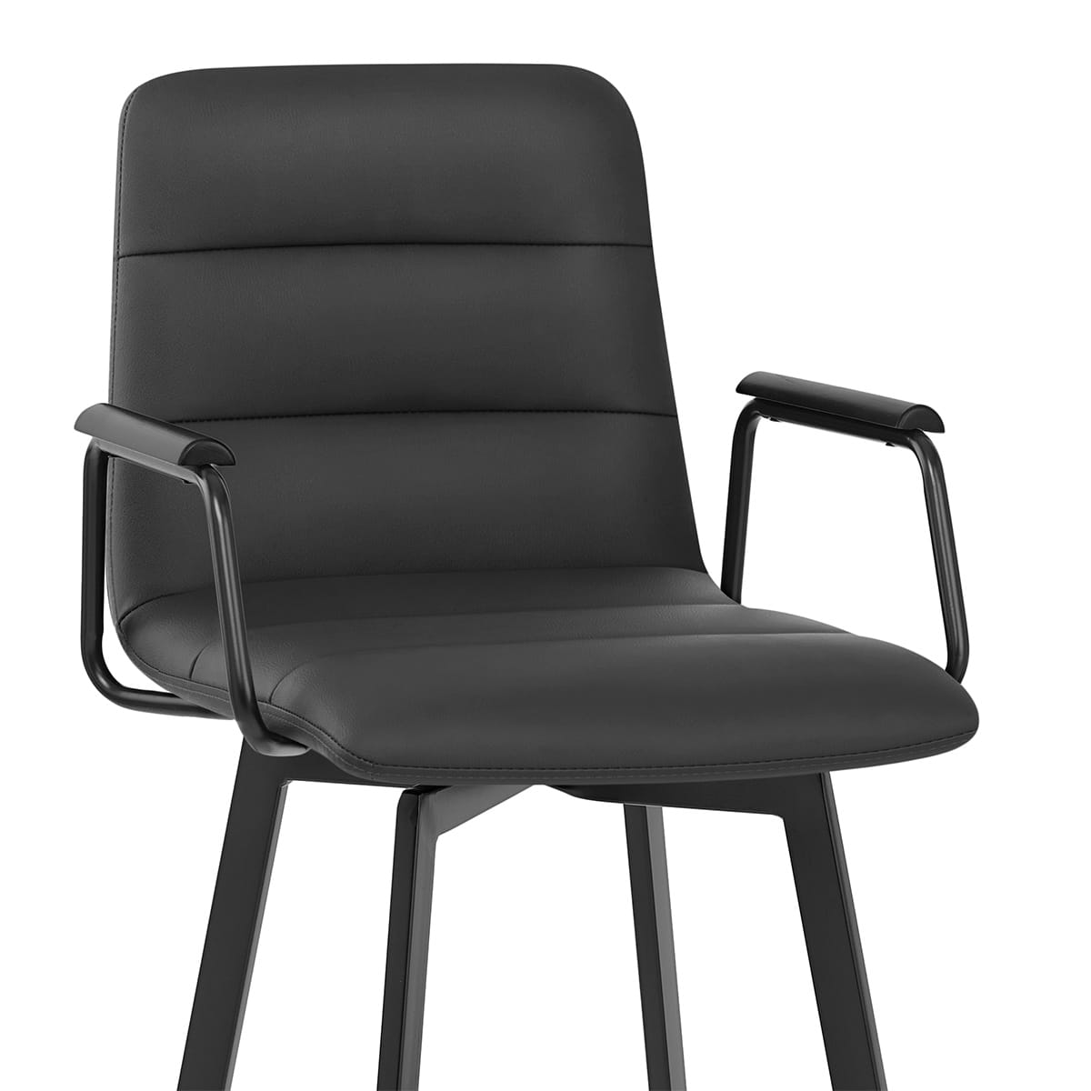 Tabouret Faux Cuir Noir - Marco Noir