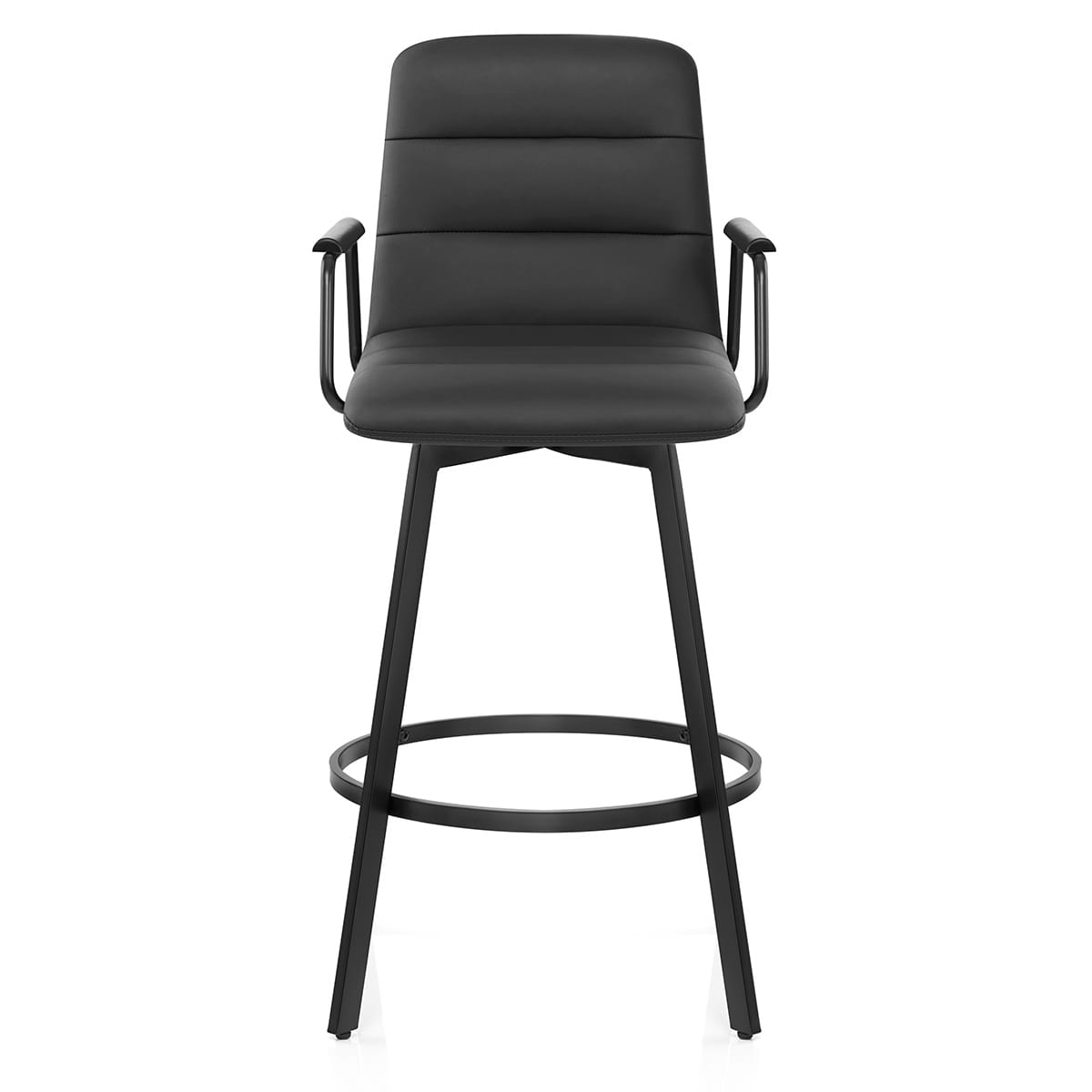 Tabouret Faux Cuir Noir - Marco Noir