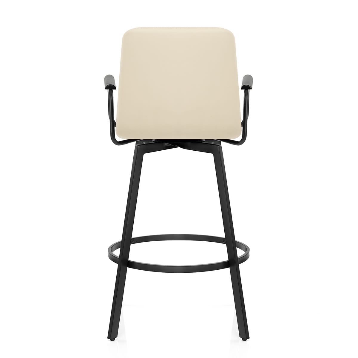 Tabouret Faux Cuir Noir - Marco Crème