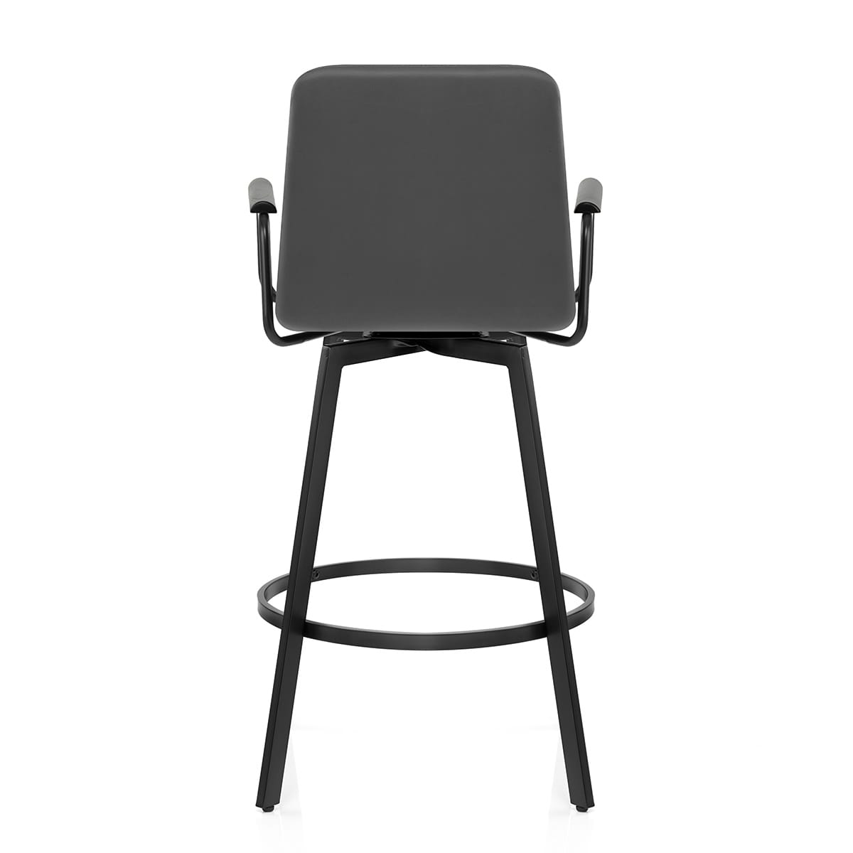 Tabouret Faux Cuir Noir - Marco Gris