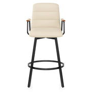 Marco Stool Oak Arms & Cream Leather