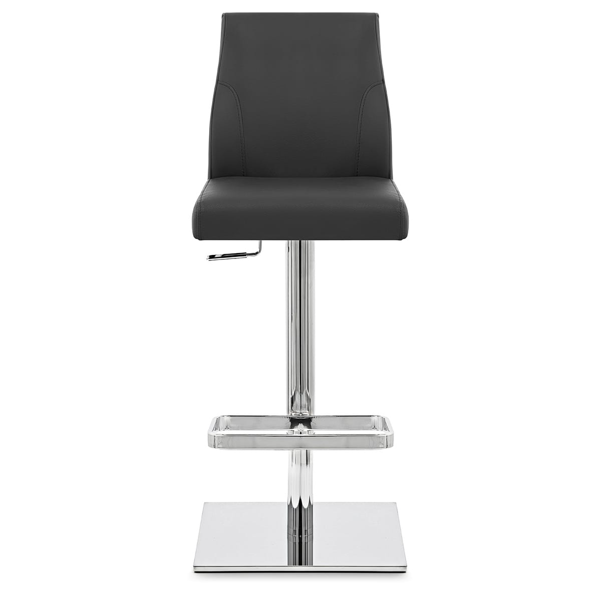 Chaise de Bar Cuir Chrome - Martello Noir 