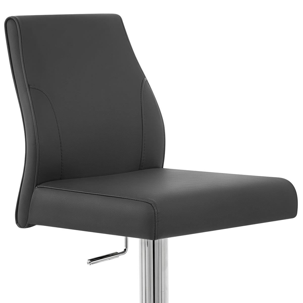 Martello Real Leather Stool Black