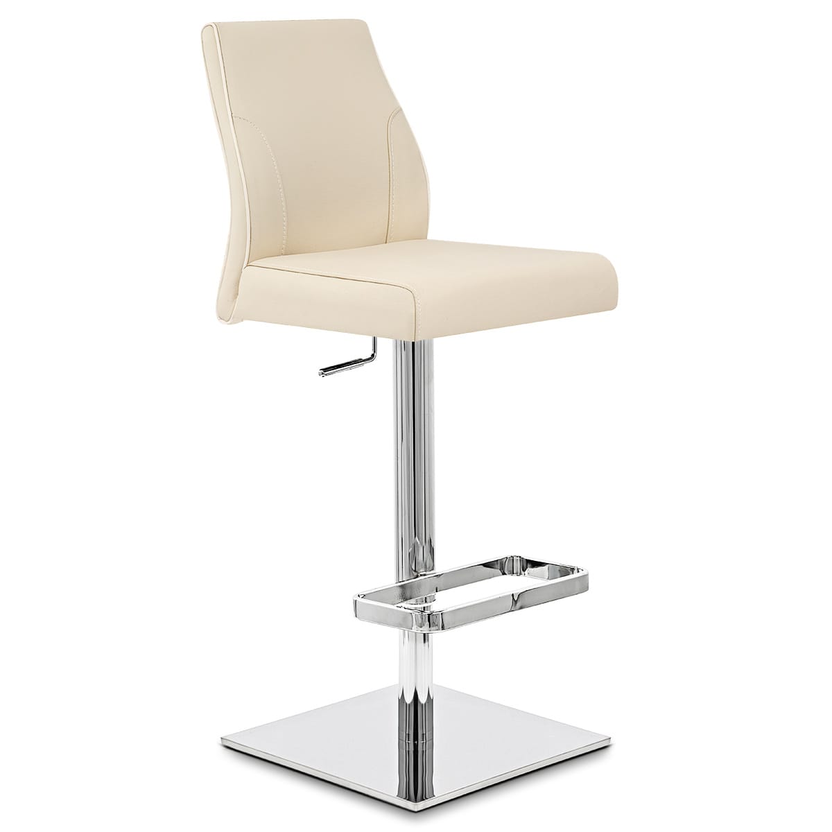Martello Real Leather Stool Cream