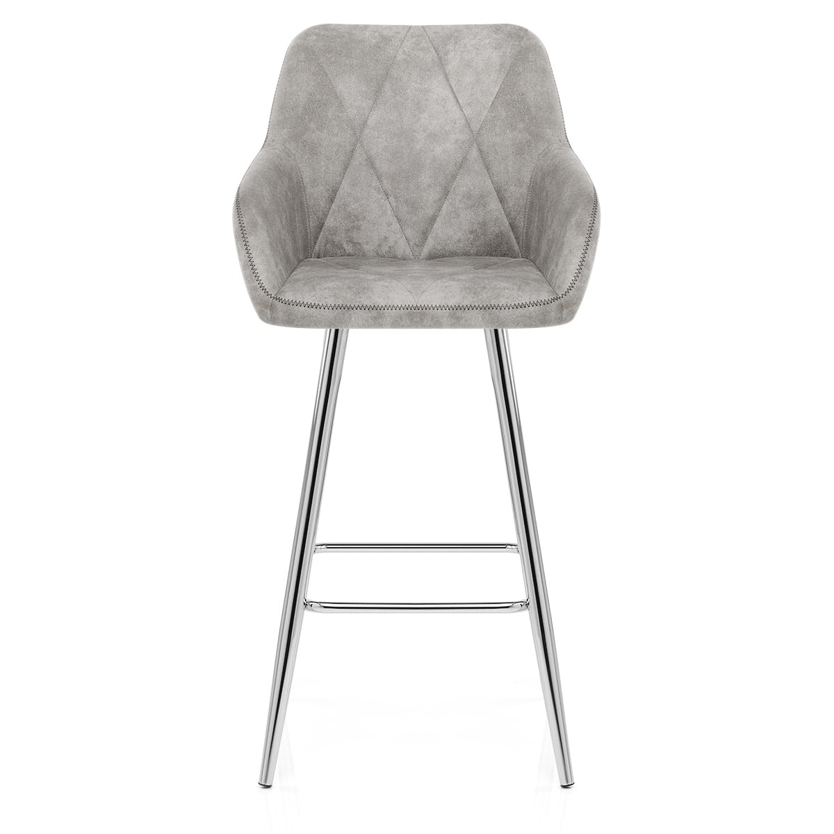 Chaise de bar Daim Chrome - Mason Gris 