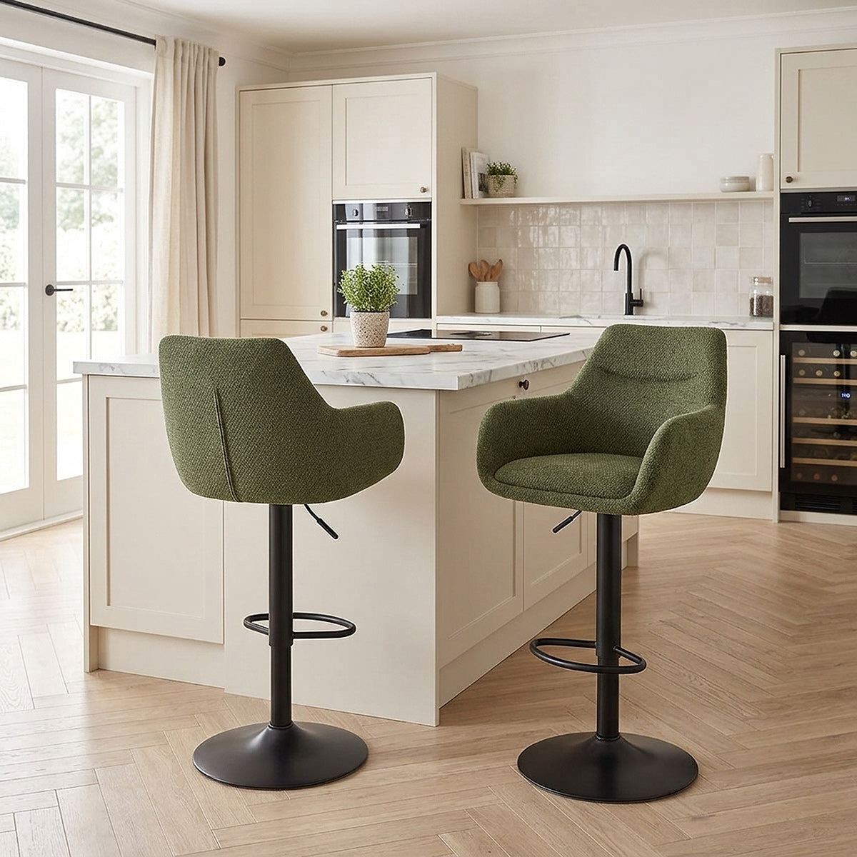 Tabouret Tissu - Matteo Vert 