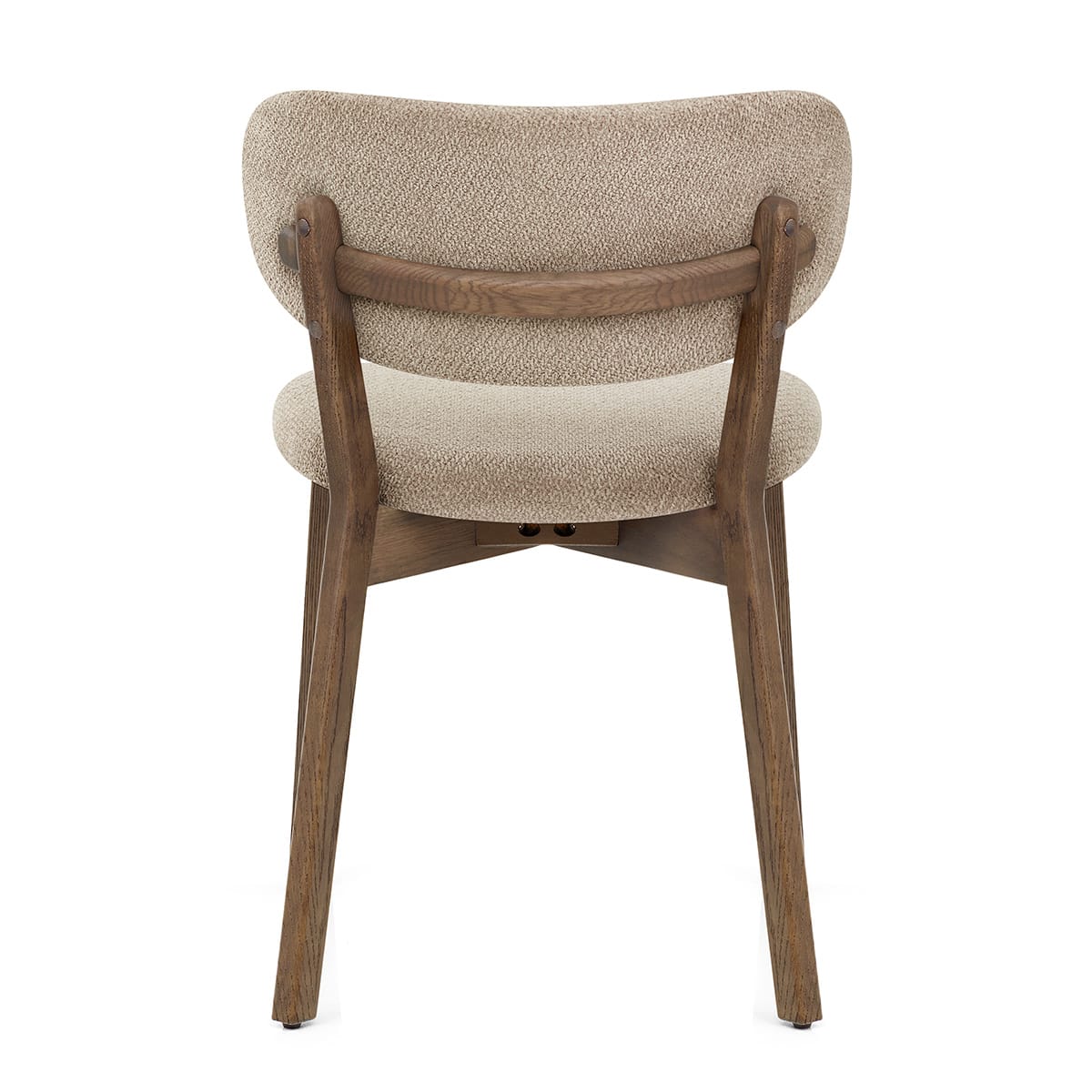 Maya Light Oak Chair Tweed Fabric