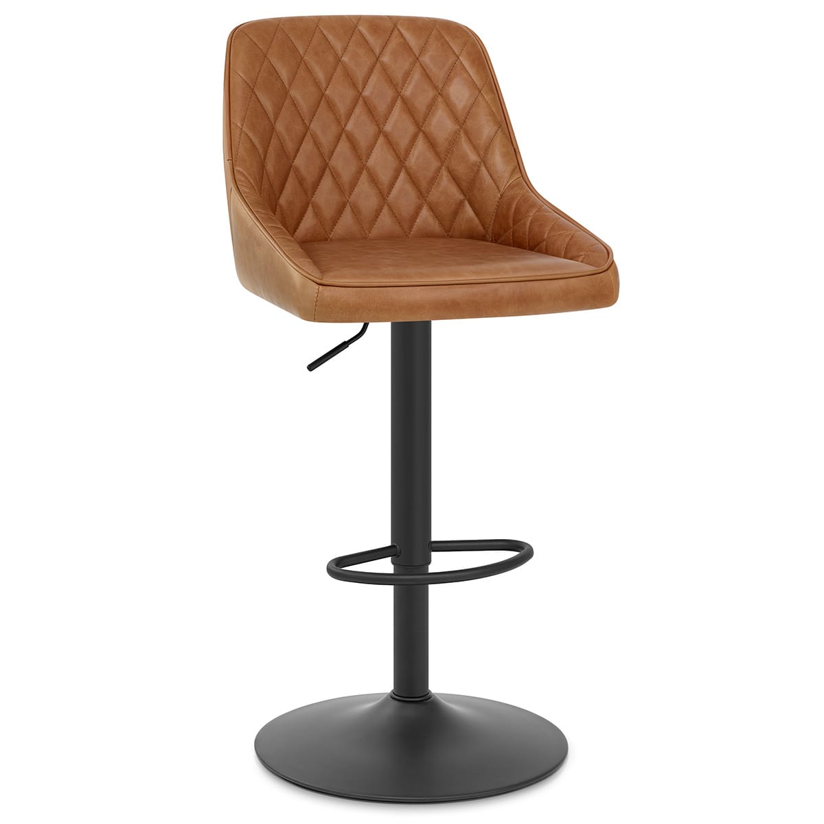 Melbourne Real Leather Stool Antique Brown