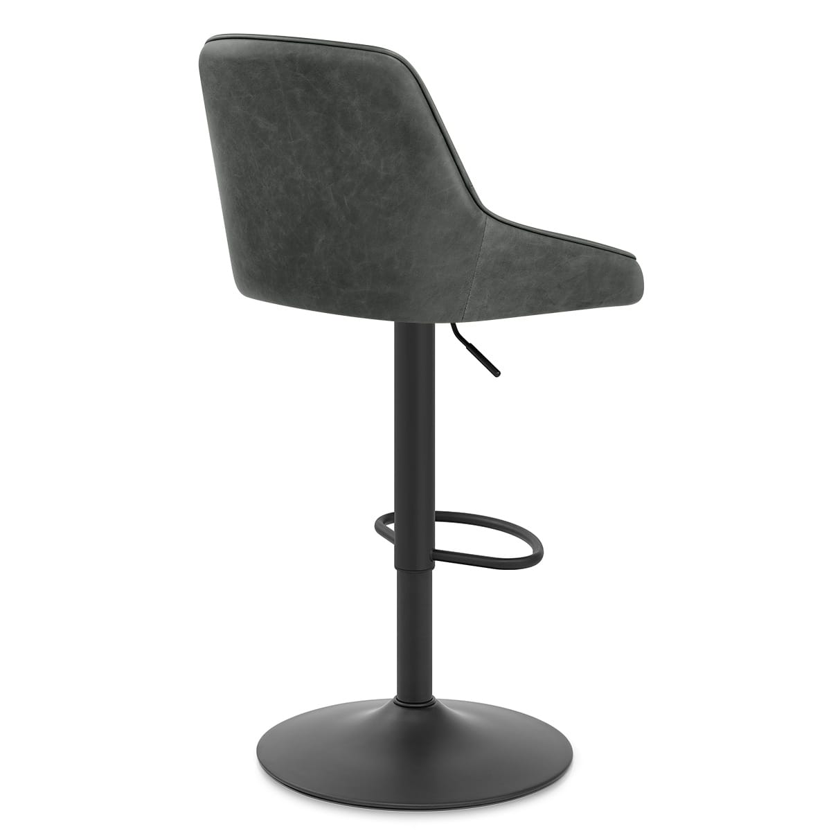 Melbourne Real Leather Stool Antique Slate