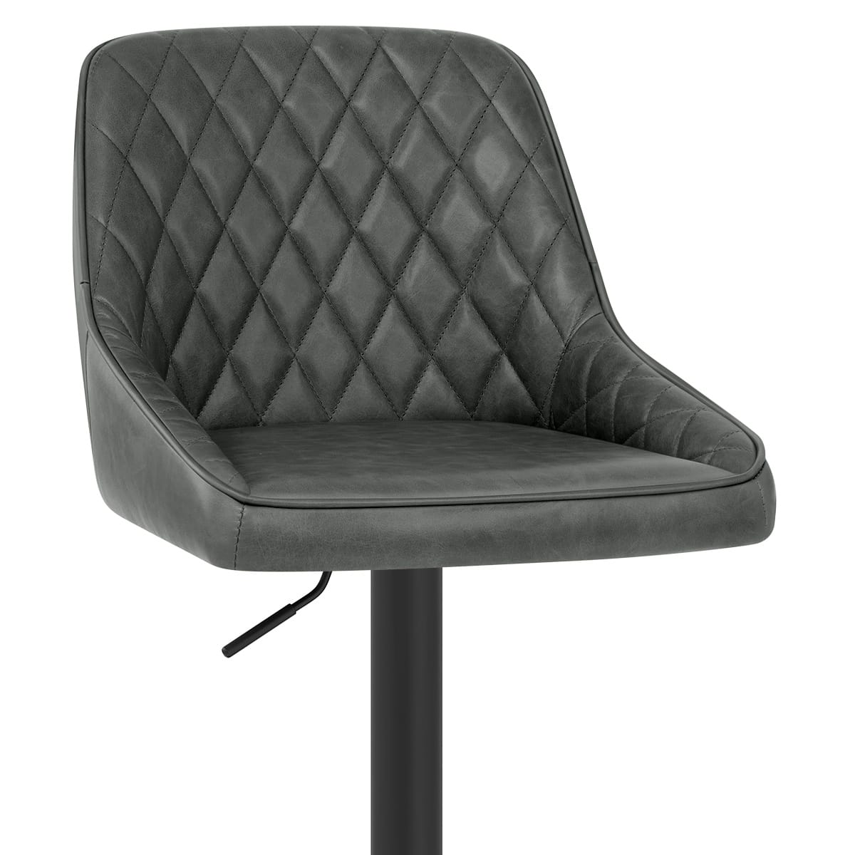 Melbourne Real Leather Stool Antique Slate