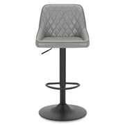 Melbourne Real Leather Stool Grey