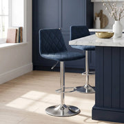 Tabouret de Bar Velours - Melody Bleu 