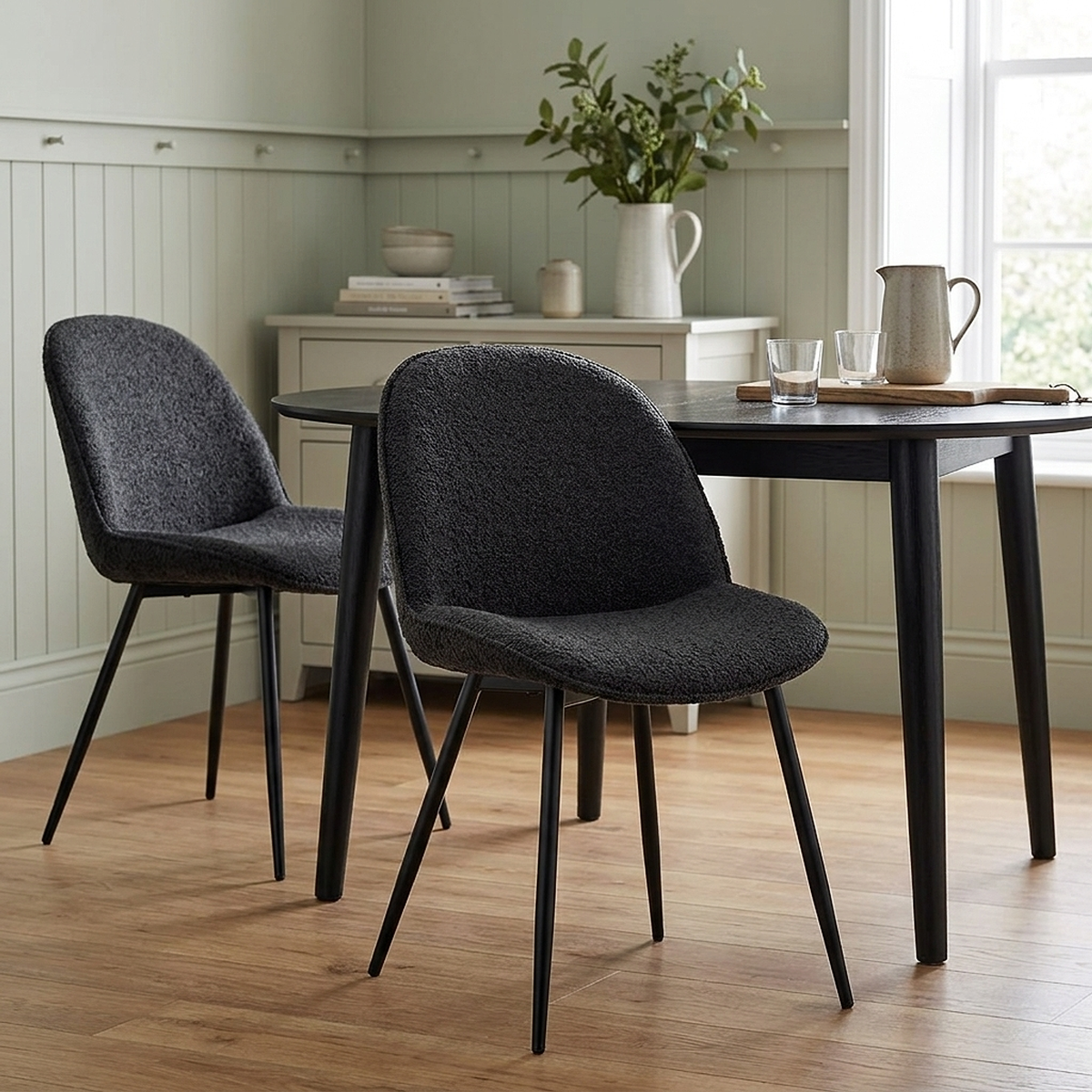 Chaise Tissu - Mia Noir 