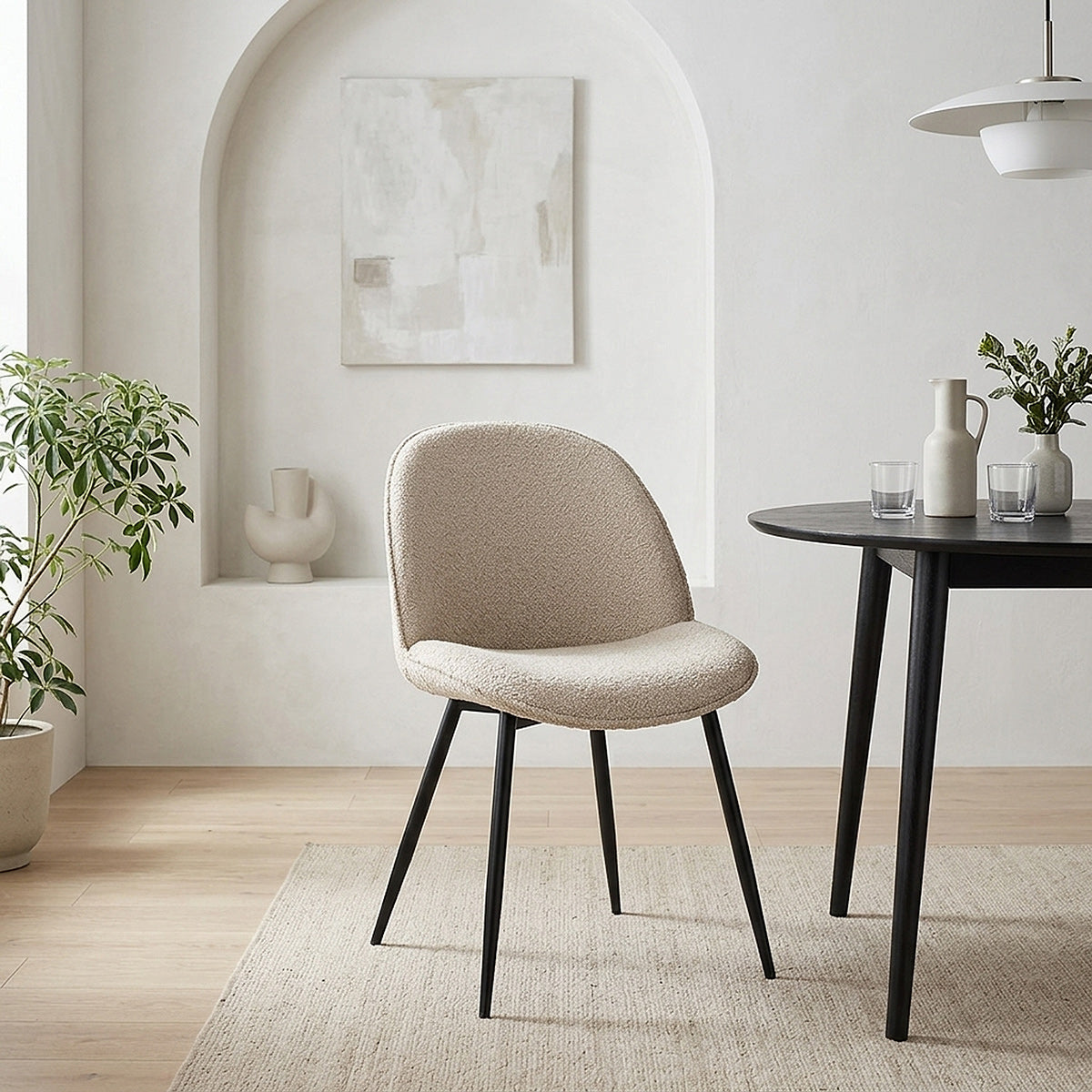 Chaise Tissu - Mia Crème 